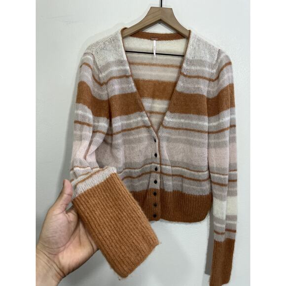 Free People Sweaters - Y2K Coquette Indie Sleaze Fall Alpaca Wool Blend Cardigan Sweater M Academia 90s